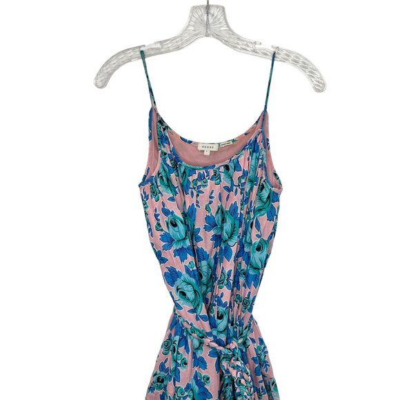 RHODE Nala Pop Floral Pink & Blue Mini Dress - Size S - Picture 6 of 12